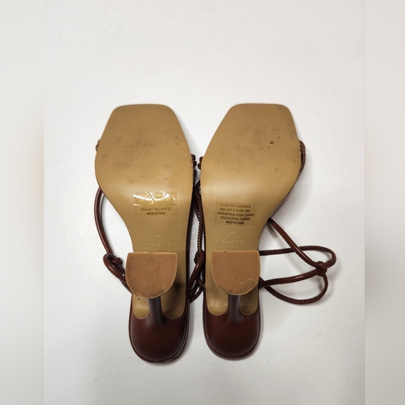 Halston Heritage US 7.5 / EU 38 Brown Strappy Heels - Picture 4 of 5